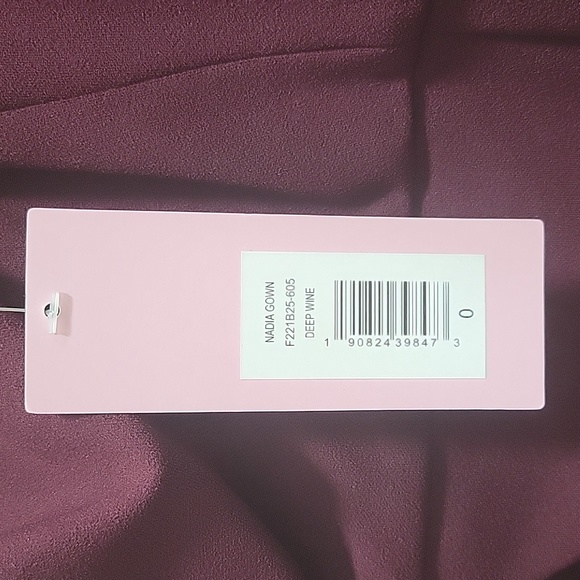 Sachin & Babi Nadia 4-Way Stretch Crepe One Shoulder Gown in Deep Wine - Picture 10 of 11